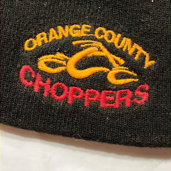 Orange County choppers BLACK BIKER KNIT HAT OCC BEANIE ORANGE MOTORCYCLE MOTO OS - Picture 2 of 10